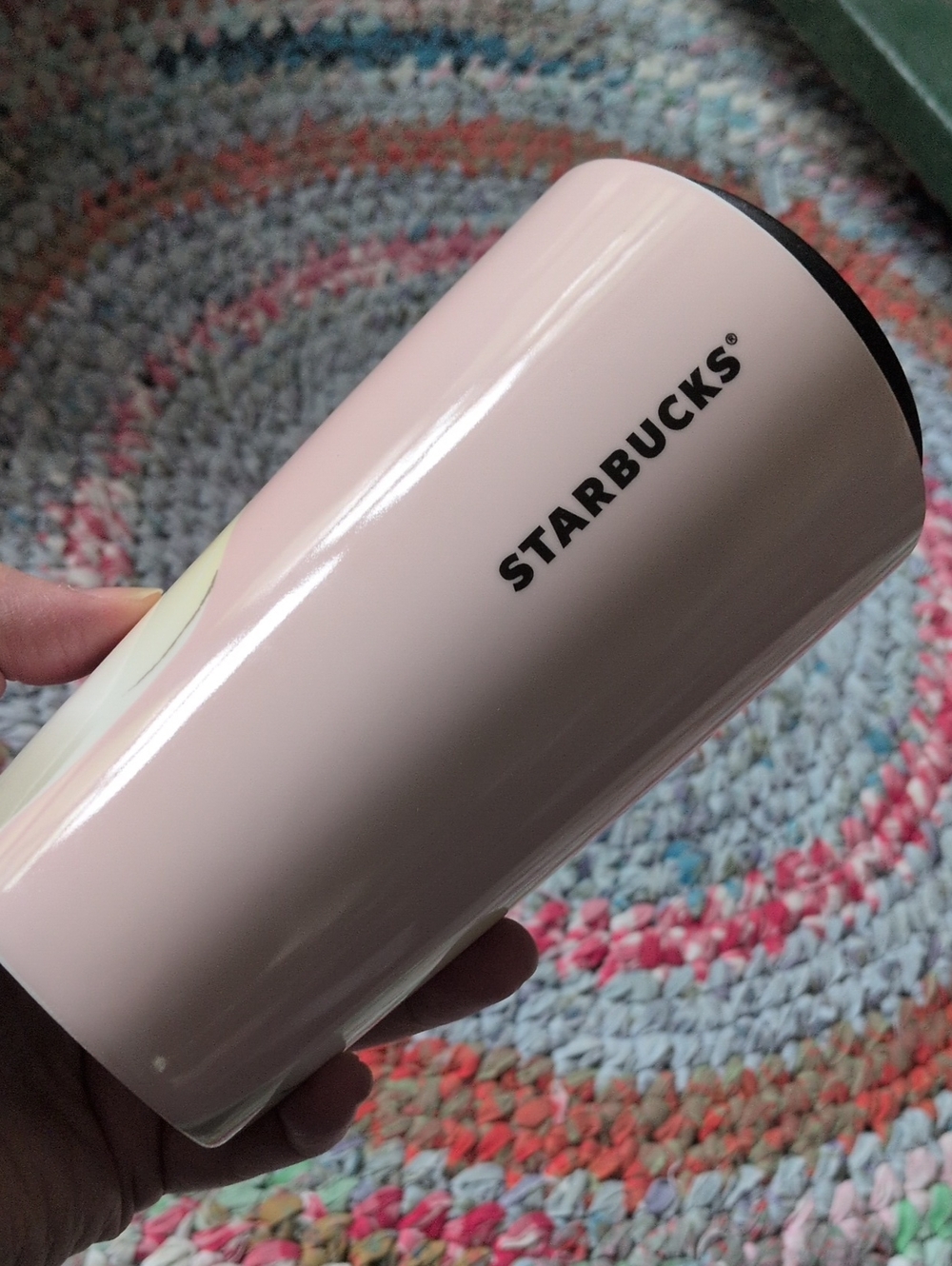 STARBUCKS I NWT 2021 Los Angeles Metallic Sunglasses Ceramic Tumbler with Lid - Picture 3 of 15